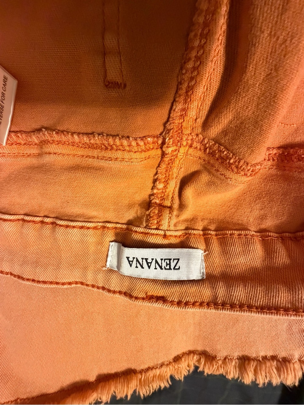 ZENANA Orange Frayed Hem pants